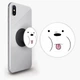 Попсокет (Popsockets) держатель для смартфона Белый медведь Вся правда о медведях (We Bare Bears) (8754-2662-BK) Черный - изображение 1