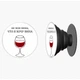 Попсокет (Popsockets) держатель для смартфона Не моя вина, что я хочу вина (8754-1783-BK) Черный - изображение 8