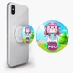 Попсокет (Popsockets) тримач для смартфона Робокар Полі (Robocar Poli) (8754-1621-WT) Білий - зображення 1