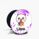 Попсокет (Popsockets) держатель для смартфона Лайк Котик (Likee Cat) (8754-1036-BK) Черный - изображение 10