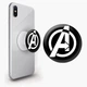 Попсокет (Popsockets) держатель для смартфона Знак Мстителей Марвел (Avengers Marvel Sign) (8754-1447-WT) Белый - изображение 2