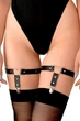 Гартеры для чулок из натуральной кожи Art of Sex Paula (2 шт.) Черные one size - изображение 1