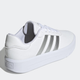 adidas Originals Court Platform GV8996 Niskie Trampki Damskie 36.5 (4UK) 22.5 cm Chmura Białe/Srebrne Metalik/Chmura Białe (5904248842734) - obraz 4