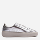 Damskie tenisówki Puma Basket Platform 36603102 39 (5.5UK) 25 cm Srebrne (4059504139132) - obraz 1
