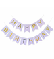 Паперові Прапорці Happy Birthday Фіолетовий - зображення 1