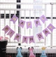 Паперові Прапорці Happy Birthday Фіолетовий - зображення 2