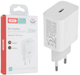 Зарядний пристрій XO A829 20W Type-C PD Fast Charger адаптер зі швидкою зарядкою White - зображення 3