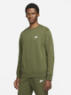 Bluza bez kaptura męska Nike Club Crew BV2662-327 XL Zielona (195238899806) - obraz 1