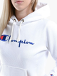 Bluza damska z kapturem kangurka Champion 111555-WW001 XL Biała (8056426112287) - obraz 3