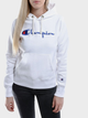 Bluza damska z kapturem kangurka Champion 111555-WW001 XS Biała (8056426484193) - obraz 1