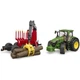 Спецтехника Bruder трактор John Deere 7R 350 с прицепом, краном и бревнами (03154) - изображение 2