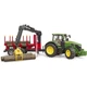 Спецтехника Bruder трактор John Deere 7R 350 с прицепом, краном и бревнами (03154) - изображение 5