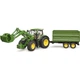Спецтехника Bruder трактор John Deere 7R 350 с погрузчиком и прицепом (03155) - изображение 1
