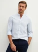 Мужская рубашка LC Waikiki с воротником-стойкой XXL Голубая (LCWShirt -8330) - изображение 1