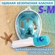 Полнолицевая S/M Снорклинг Маска для плавания VelaSport 1.0 ныряния с дополнительными клапанами White Turqouise - изображение 1