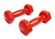 Гантель EasyFit GoDo 1 кг 1 шт (EF-GD1R) з вініловим покриттям червона цілісна лита нерозбірна для фітнесу - зображення 3