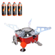 Походная портативная газовая плита с пьезоподжигом Calmrex Portable Stove мини горелка туристическая + 4 Баллона с газом - изображение 14