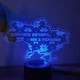 3D нічник "Доброго вечора, ми з України", LED світильник (16 кольорів світіння) з пультом ДК на замовлення (НЧ0018) - зображення 3