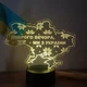 3D нічник "Доброго вечора, ми з України", LED світильник (16 кольорів світіння) з пультом ДК на замовлення (НЧ0018) - зображення 5