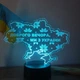 3D нічник "Доброго вечора, ми з України", LED світильник (16 кольорів світіння) з пультом ДК на замовлення (НЧ0018) - зображення 6