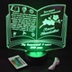 Именной светильник 3D LED ночник учителю,для учителя, подарок на день учителя от учеников (16 цветов свечения) с пультом ДУ под заказ (НЧ0029-1) - изображение 3