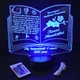 Именной светильник 3D LED ночник учителю,для учителя, подарок на день учителя от учеников (16 цветов свечения) с пультом ДУ под заказ (НЧ0029-1) - изображение 6