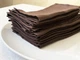 Льняные салфетки TouchableLinen 1 шт Темно коричневый Салфетки для сервировки стола 28х28 см - изображение 4