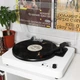 Вініловий програвач Auna TT-Classic Light White з вбудованими колонками, грамофон для вінілових дисків - зображення 1