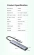 USB-хаб UGREEN CM473 USB 3.0 to 4xUSB 3.0 5Gbps + USB-C PD Power Port Space Gray (20805) - изображение 10