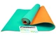 Коврик для йоги и фитнеса EasyFit TPE+TC 6 мм двухслойный бирюзовый-оранжевый - изображение 1