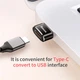 Перехідник BASEUS USB Male To Type - C Female |2.4A| (CAAOTG-01) black - зображення 3