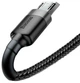 Кабель Baseus Cafule Cable USB for Micro 2.4A 1м Черный (CAMKLF-BG1) - изображение 3