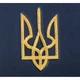 Папка для документов с трезубом, натуральная кожа Герб Украины синяя 0305 - изображение 3