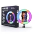 Разноцветная селфи-лампа Led кольцо Ring Light MJ20 RGB 20 см с держателем для смартфона - изображение 3