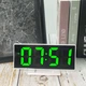 Электронные настольные зеркальные LED часы UKC DS-3618L зеленая подсветка белый корпус - изображение 2
