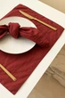 Салфетки из хлопка TouchableLinen 1 шт Бордовый Хлопковые салфетки для сервировки стола 25х25 см - изображение 2