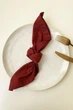 Салфетки из хлопка TouchableLinen 1 шт Бордовый Хлопковые салфетки для сервировки стола 25х25 см - изображение 3