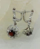 Серьги из серебра с гранатом и куб. цирконами 101346/18) - изображение 5