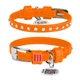 Ошейник для собак WAUDOG Glamour с клеевыми стразами и QR паспортом Orange (LKMTR_846668) - изображение 1
