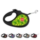 Поводок-рулетка для собак WAUDOG R-leash, рисунок "Авокадо", XS, до 12 кг, 3 м, светоотражающая лента черный - изображение 1