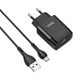 Сітчастий зарядний пристрій з кабелем HOCO C72Q Glorious single port QC3.0 charger set(Micro) 18W - зображення 1
