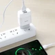 Мережевий зарядний пристрій HOCO C73A Glorious dual port charger set(Type-C) 12W White (6931474713070) - зображення 5