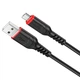 Кабель HOCO X59 USB to Micro 2.4A, 1m, nylon, TPE connectors, Black - изображение 1