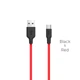 Кабель HOCO X21 USB to Type-C 2A, 1m, silicone, TPE connectors, Black+Red (6957531071419) - зображення 1