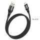 Кабель Hoco X50 USB – Lightning 2.4 А 1 м в нейлоновому обплетенні чорний - изображение 4