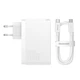Сетевое зарядное устройство Baseus GaN5 Pro 3 порта, USB + Type-C 140W + кабель Type-C/Type-C 1М (CCGP100202) - изображение 7