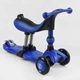 Самокат-велобег 3в1 трехколесный BS-27018 Best Scooter, 3 колеса PU со светом, сидение, амортизаторы, родительская ручка - изображение 4