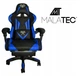 Геймерське крісло Malatec 63x63x124 см Чорне з синім - зображення 10