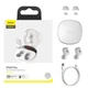 Беспроводные Bluetooth наушники Baseus Encok TWS WM01 Plus с дисплеем White - изображение 10