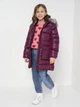 Детское зимнее пальто для девочки Coccodrillo Outerwear Girl Kids ZC2151104OGK-017 104 см Бордовое (5904705935061) - изображение 3